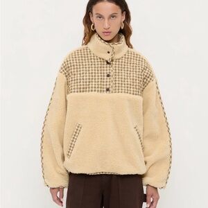 Loeffler Randall - Liz Fleece - Natural/Brown/Butter